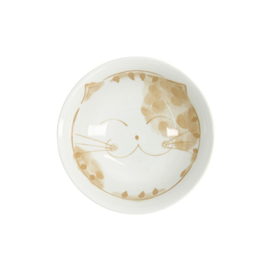 Rice Bowl Fuku Cat Neko Kawaii Red, Porcelain, Ø 20.3 × 8 cm, 1 l, Item No. 16904