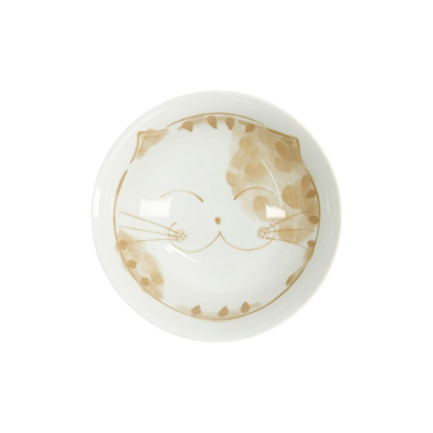 Rice Bowl Fuku Cat Neko Kawaii Green, Porcelain, Ø 20.3 × 8 cm, 1 l, Item No. 16905