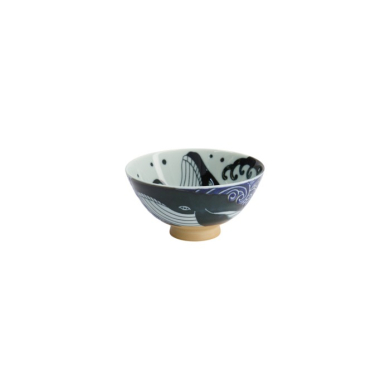 Schale Kawaii Ohira Whale Blau/Weiß, Porzellan, Ø 12,5 × 6,5 cm, 300 ml, Art.-Nr. 16910