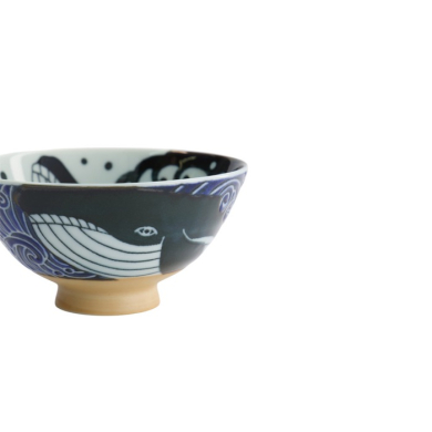Schale Kawaii Ohira Whale Blau/Weiß, Porzellan, Ø 12,5 × 6,5 cm, 300 ml, Art.-Nr. 16910