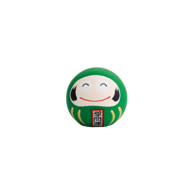 TDS, Lucky Charm Daruma, Decoration, Green, Ø 6x6x6cm - Item No.16914