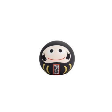 TDS, Lucky Charm Daruma, Decoration, Black, Ø 6x6x6cm - Item No.16916