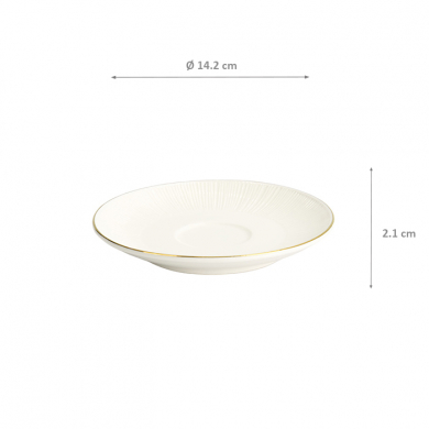 TDS, Untertasse, Nippon White, Ø 14,2 x 2,1 cm, Lines, - Art Nr. 16950