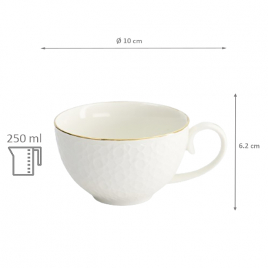 TDS, Cup, Nippon White, Stripes, Ø 10 x 6.2 cm 250 ml - Item No. 16956