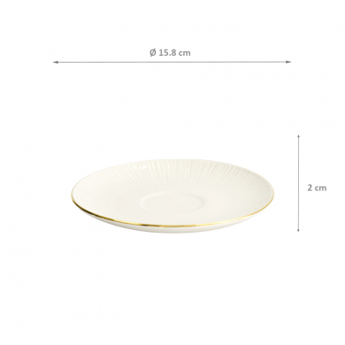 TDS, Saucer, Nippon White, Ø 15.8 x 2 cm, Lines - Item No. 16958