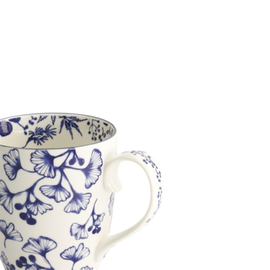 Mug Flora Japonica Ginkgo Blue, Porcelain, Ø 8.5 × 10.2 cm, 380 ml, Item No. 16971