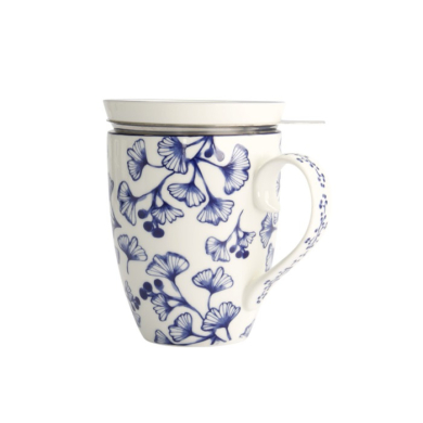 Tasse Flora Japonica Ginkgo Blau in Geschenkbox, Porzellan, 380 ml, Art.-Nr. 16976