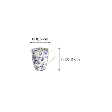 Tasse Flora Japonica Ginkgo Blau in Geschenkbox, Porzellan, 380 ml, Art.-Nr. 16976