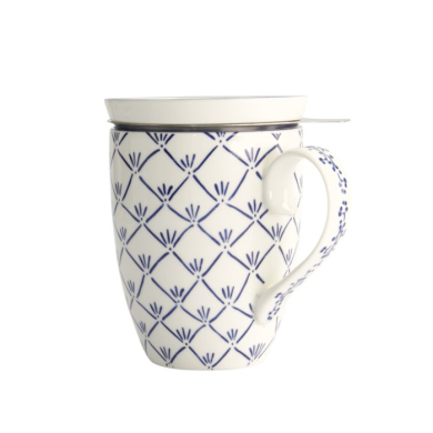 Mug Flora Japonica Maple Blue in Gift Box, Porcelain, 380 ml, Item No. 16977