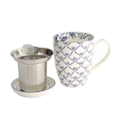 Mug Flora Japonica Maple Blue in Gift Box, Porcelain, 380 ml, Item No. 16977