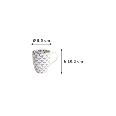 Mug Flora Japonica Maple Blue in Gift Box, Porcelain, 380 ml, Item No. 16977