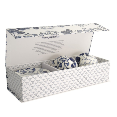 Tokyo Design Studio Cup and Saucer Set Flora Japonica Blue in a gift box, 8 pcs., Porcelain, 250 ml