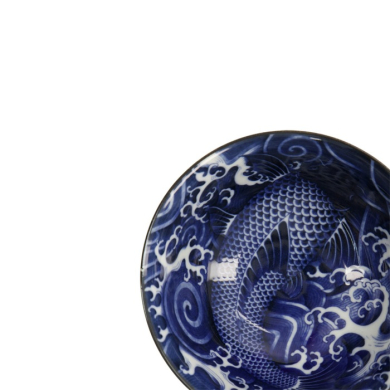 Reisschale Japonism Carp Blau, Porzellan, Ø 15 × 7 cm, 500 ml, Art.-Nr. 17106