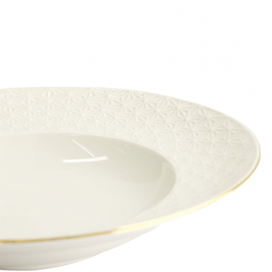 TDS, Pasta Plate, Nippon White, Stars,  Ø 30 x 11.5 cm 500 ml - Item No. 17150