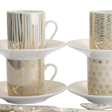 TDS, Espresso Set, Nippon Gold, 12-piece set, Item No. 17154