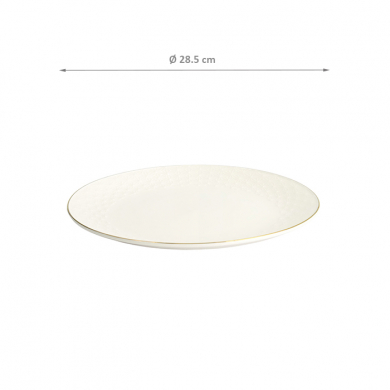 TDS, Plate, Nippon White, Stars, Ø 28.5 cm - Item No. 17159