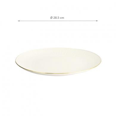 TDS, Plate, Nippon White, Lines, Ø 28.5 cm - Item No. 17160