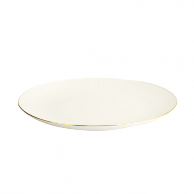 TDS, Plate, Nippon White, Lines, Ø 28.5 cm - Item No. 17160