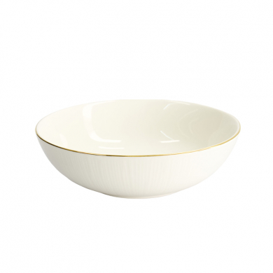 TDS, Bowl, Nippon White, Lines, Ø 21 x 6.3 cm - Item No. 17164