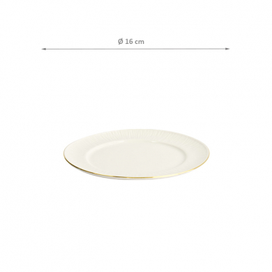 TDS, Plate, Nippon White, Lines, Ø 16 cm - Item No. 17280