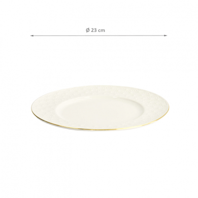 TDS, Plate, Nippon White, Stars, Ø 23 cm - Item No. 17283