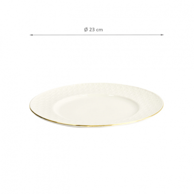 TDS, Plate, Nippon White, Stripes, Ø 23 cm - Item No. 17285