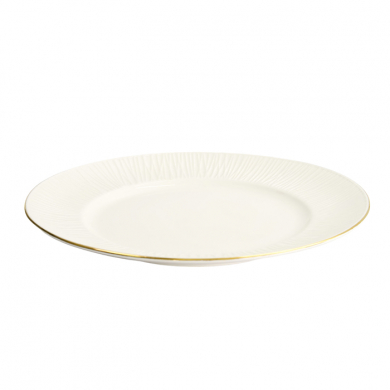 TDS, Plate, Nippon White, Lines, Ø 29.5 cm - Item No. 17292