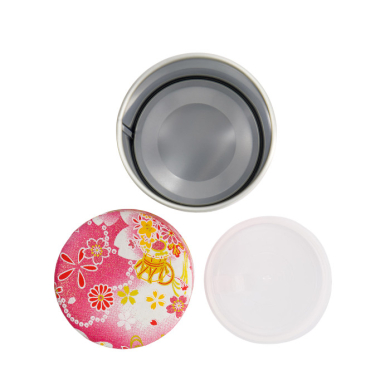 TDS, Tea Container S.S., 7.4x15.5cm, 200gr, Pink Flower, item No.: 17320