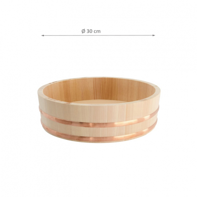 Ø 30cm Holz Sushi Hangiri bei g-HoReCa (Bild 4 von 4)