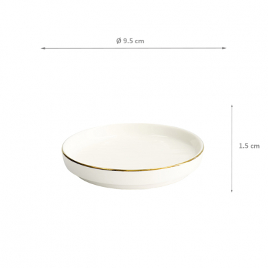 TDS, Tea Saucer, Nippon White, Lines, Ø 9.5 x 1.5 cm - Item No. 17710