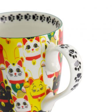 TDS, Kawaii Tasse in Geschenkbox, Multi Katze, Mehrfarben, 380ml, Ø 8,5x10,2cm , Item No. 17742