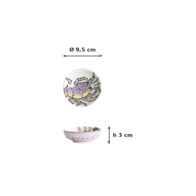 Sauce Bowl Seafood Lobster Purple, Porcelain, Ø 9.5 × 3 cm, 150 ml, Item No. 17777