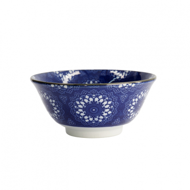 TDS, Bowl, Mixed Bowls, Flower Blue, Ø 14.8 x 6.8 cm 550 ml - Item No. 17782