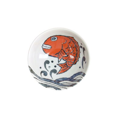Noodle Bowl Seafood Snapper Red, Porcelain, Ø 18.5 × 8.2 cm, 1.2 l, Item No. 17791