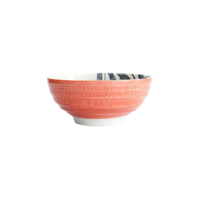 Noodle Bowl Seafood Snapper Red, Porcelain, Ø 18.5 × 8.2 cm, 1.2 l, Item No. 17791