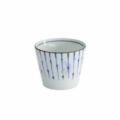 TDS, Straight Cup, Japan Fukizumi, Ø 8.3 x 6.5 cm 180 ml, Blue/White, Item No. 17841