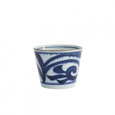 TDS, Straight Cup, Japan Aisomon, Ø 8.3 x 6.5 cm 180 ml, Blue/White, Item No. 17842