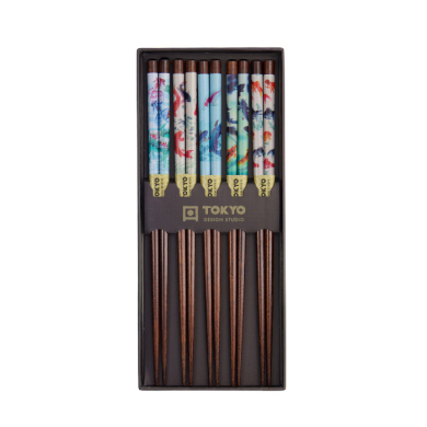 TDS, Chopstick Set, Goldfish, 5 pair, 22,5 cm, Item No. 17861