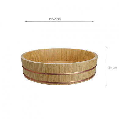 Ø 52x14cm Bamboo Sushi Hangiri at g-HoReCa (picture 2 of 2)