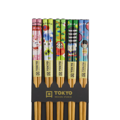 TDS, 5 Paar Essstäbchen, Kawaii A2-20, Kitchenware, 22 cm, Art.-Nr. 17912