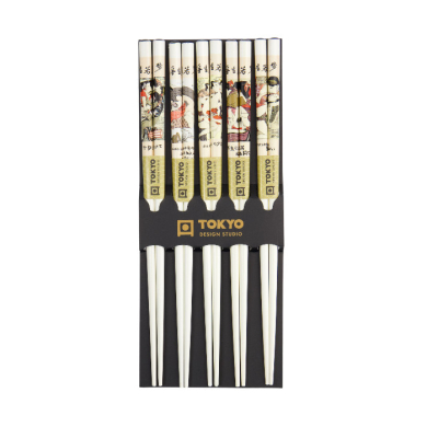 Erotic Shunga White A3 Chopstick Set at g-HoReCa