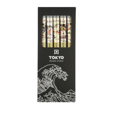 TDS, 5 Paar Essstäbchen, Erotic Shunga White A3, Kitchenware, 22 cm, Art.-Nr. 17917