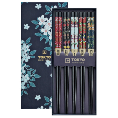 Cherry Blossom Blue Chopstick Set at g-HoReCa