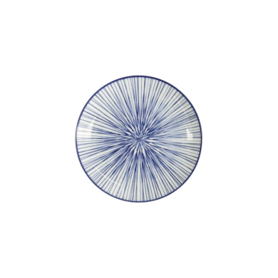Plate Nippon Blue Lines Blue/White, Porcelain, Ø 16 × 2 cm, Item No. 17952