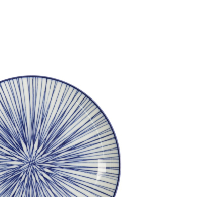 Plate Nippon Blue Lines Blue/White, Porcelain, Ø 16 × 2 cm, Item No. 17952