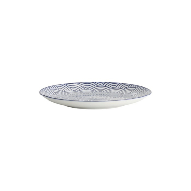 Plate Nippon Blue Waves Blue/White, Porcelain, Ø 20.6 × 2.2 cm, Item No. 17954