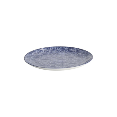 Plate Nippon Blue Dots Blue/White, Porcelain, Ø 20.6 × 2.2 cm, Item No. 17955