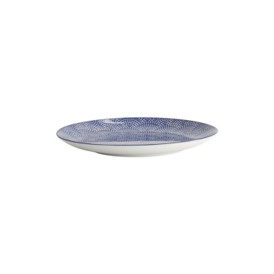 Plate Nippon Blue Dots Blue/White, Porcelain, Ø 20.6 × 2.2 cm, Item No. 17955