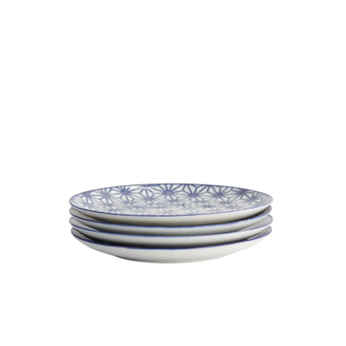 Teller-Set Nippon Blue Blau/Weiß, 4-tlg., Porzellan, Ø 16 × 2 cm, Art.-Nr. 17958