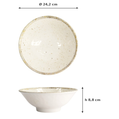 Ramenschale Weiß, Melamin, Ø 24,2 × 8,8 cm, 1 l, Art.-Nr. 18223